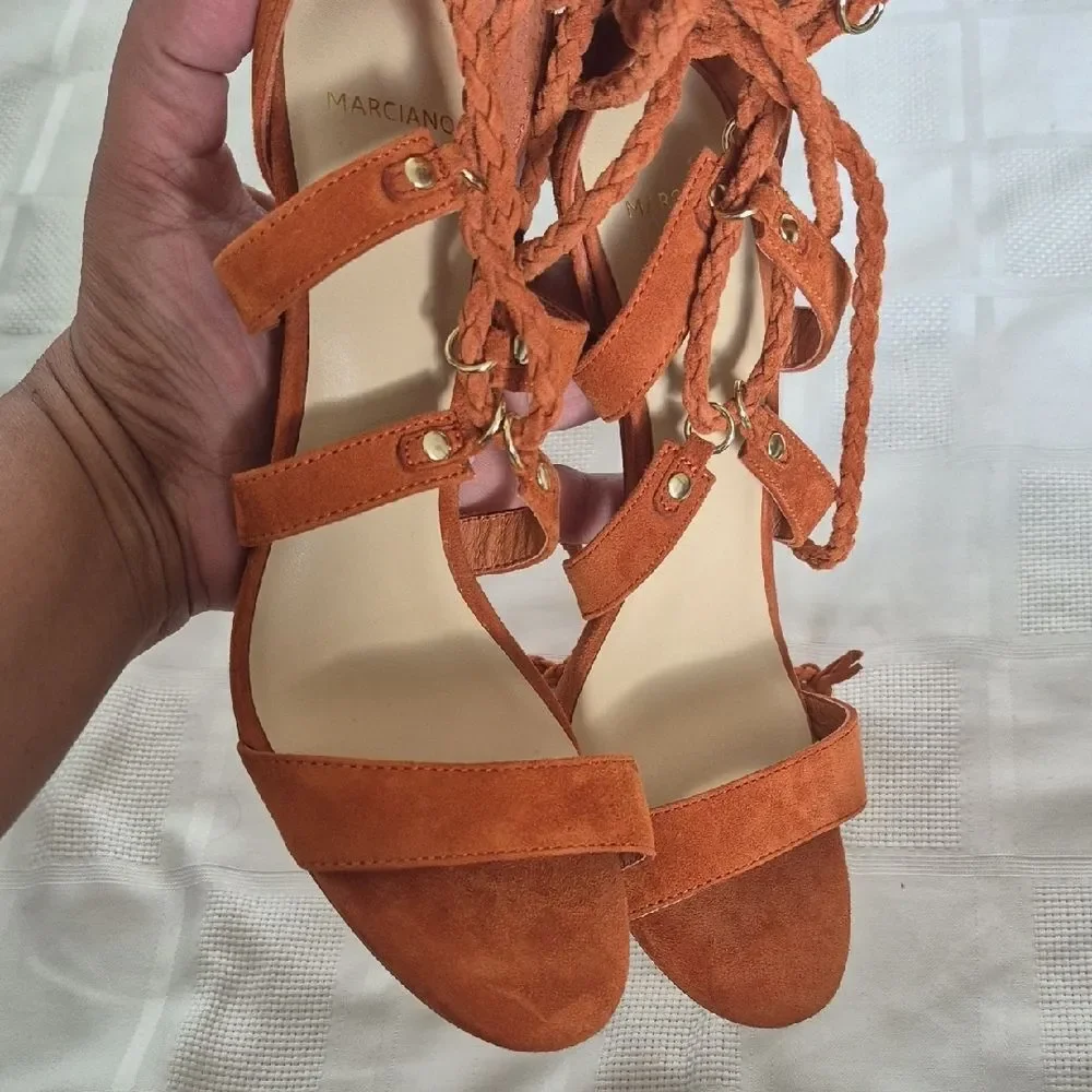 Marciano Women's Rust Lace-Up Heels - Picture 9 of 16